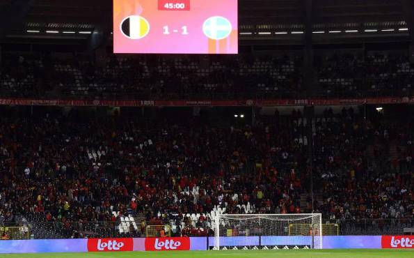 Bélgica y Suecia estaban empatando 1-1 en la clasificación a la Euro.