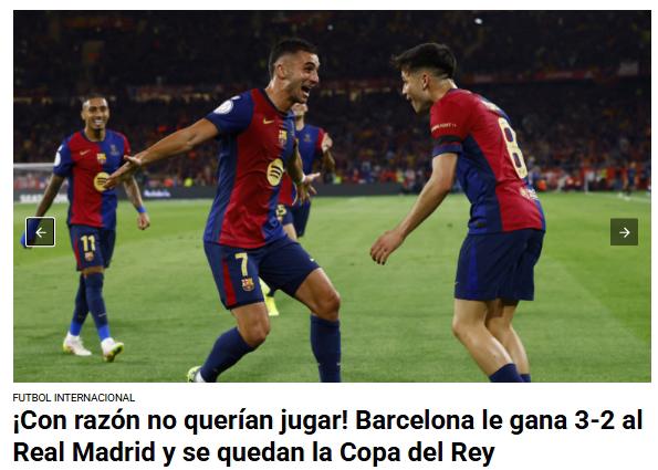 La prensa reacciona por el título del Barcelona tras vencer al Real Madrid: Ni árbitros ni nada, somos los mejores; no dan para el Clásico