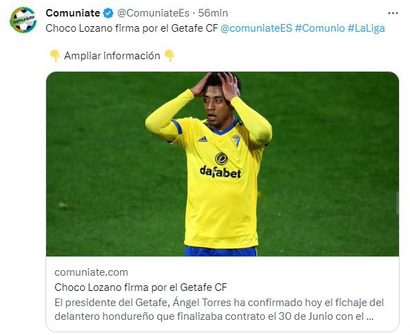 Lo que dice la prensa de España sobre el fichaje del Choco Lozano por el Getafe: “Jugador de rendimiento irregular, pero...”