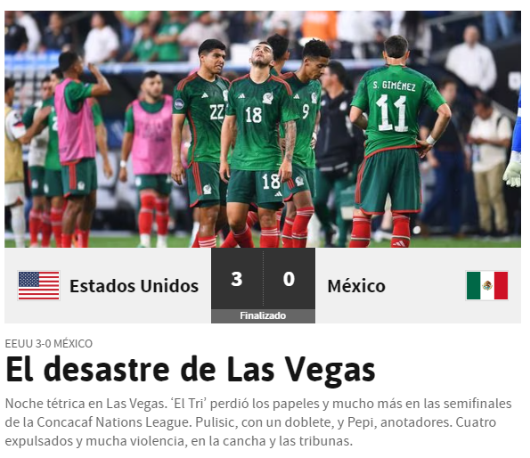 “Tridículo” y “Terrible, un desastre”: Faitelson y prensa mexicana explotan por el papelón contra Estados Unidos en la Liga de Naciones Concacaf