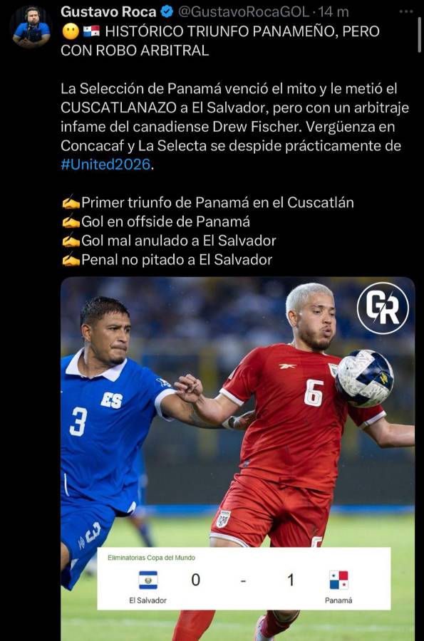 Robo asqueroso Culpa de Concacaf: Chepebomba y la prensa reacciona al triunfo polémico de Panamá en el Cuscatlán