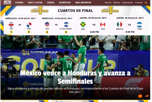 Las portadas de los medios de México y Honduras tras juego en Copa Oro