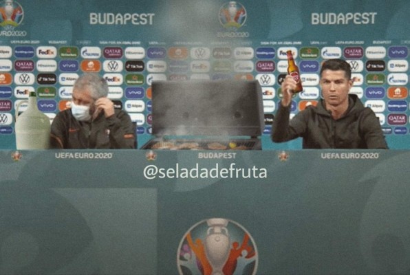 Los memes del rechazo de Cristiano Ronaldo a famosa gaseosa y por su doblete con Portugal