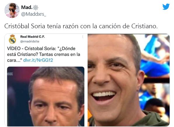 Cristiano Ronaldo y Militao son protagonistas: Los memes que hacen pedazos a Cristóbal Soria tras su operación en el rostro