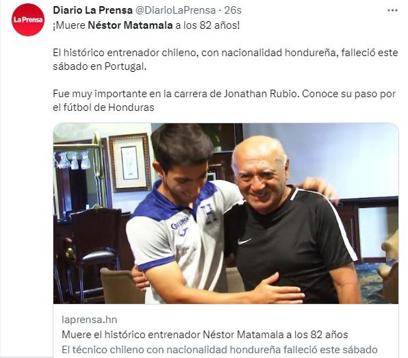 “Néstor Matamala, un padre, un maestro y de corazón hondureño”: Así reaccionan los periodistas y afición tras la muerte del técnico