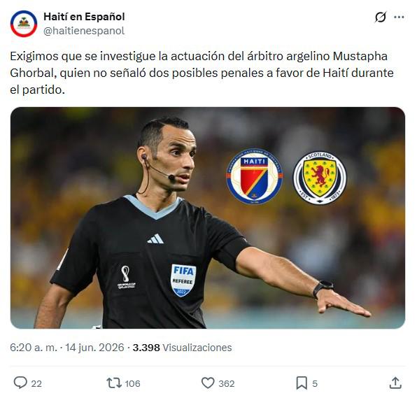 Escándalo en el Mundial: los penales y la roja que reclamó Haití ante Escocia