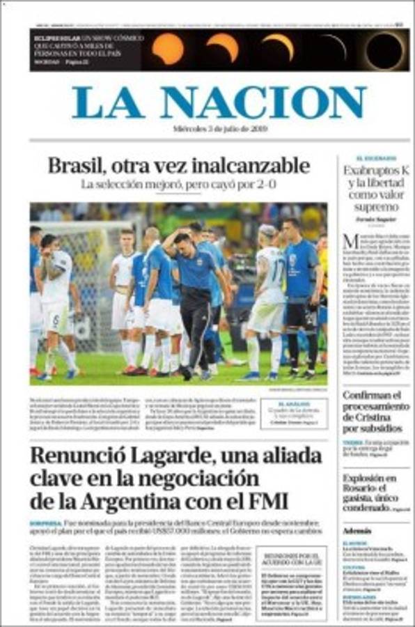 La prensa argentina culpa al árbitro de la derrota contra Brasil: 'SinVARgüenzas'  