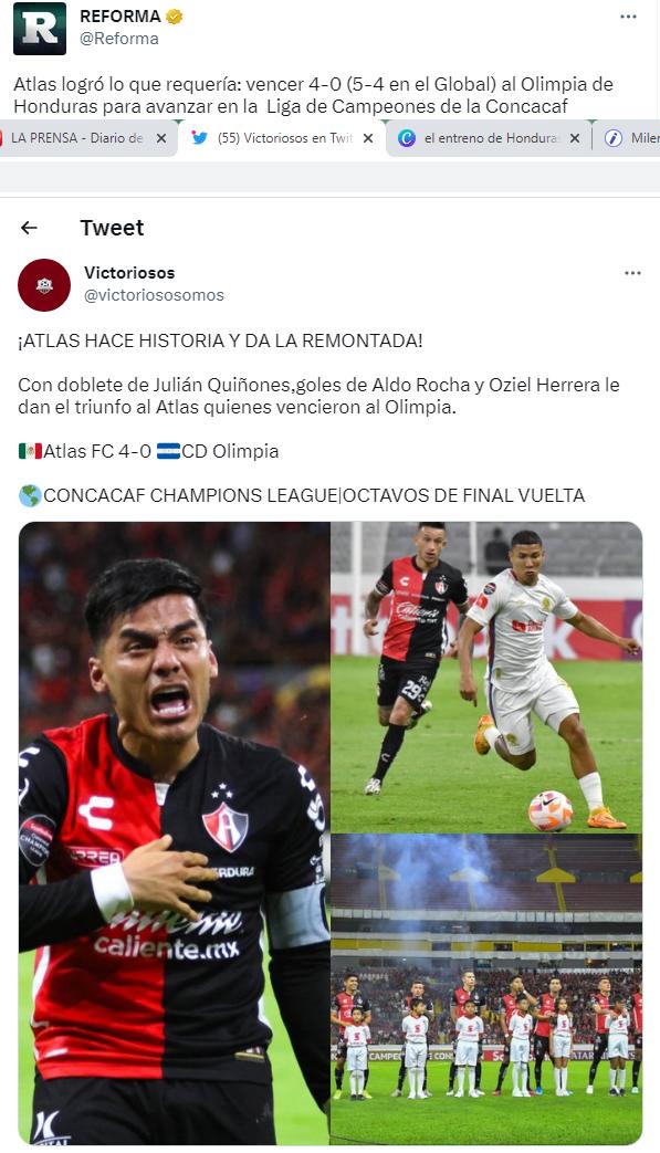 “Le sacan la llave a Olimpia” y “tuvieron que sufrir”: Así reaccionan en México el día después de la remontada de Atlas