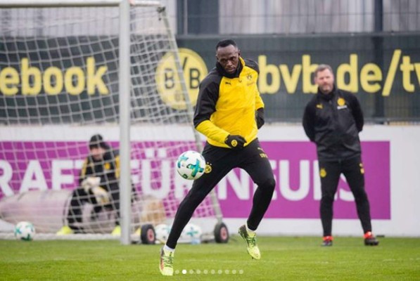 ¡DE LUJO! Usain Bolt se integra a los entrenamientos del Borussia Dortmud