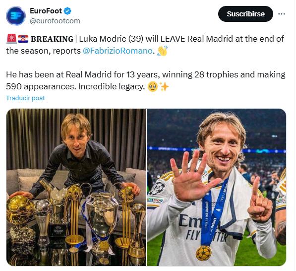 Modric se marcha del Real Madrid y así reacciona la prensa mundial: La peor noticia del año; Ya no nos queda nada...