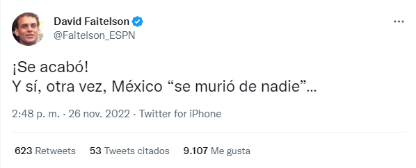¡Les dio con todo! Los fulminantes mensajes de David Faitelson por la derrota que sufrió México ante Argentina en el Mundial