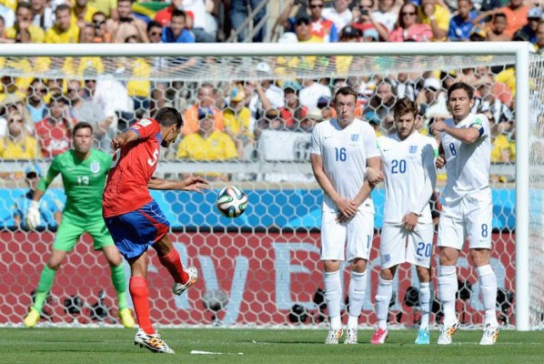 Una sorprendente Costa Rica despide a Inglaterra del mundial Brasil 2014.