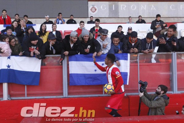 Las fotos que pocos vieron en la presentación de 'Choco' Lozano con el Girona