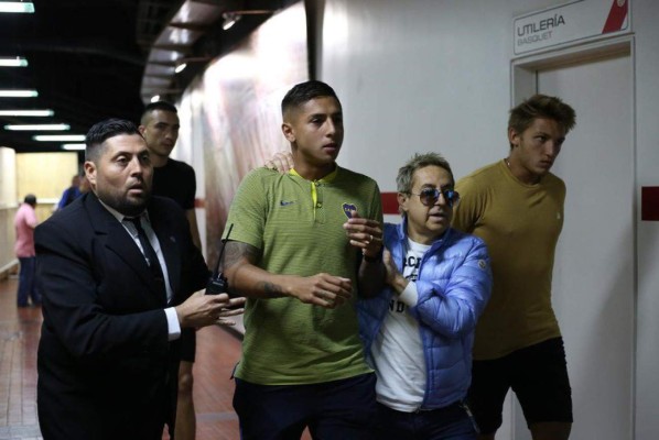 EN FOTOS: Así atacaron a los jugadores de Boca Juniors en el estadio Monumental