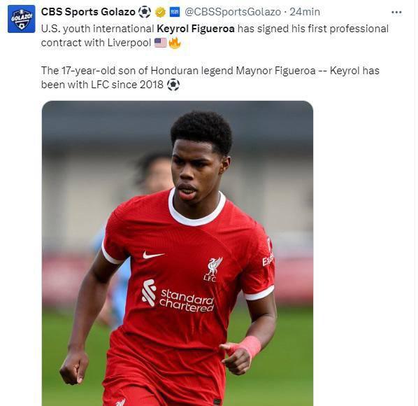 Lo que dicen los medios del fichaje de Keyrol Figueroa por el Liverpool: “Próxima estrella de la Premier League”