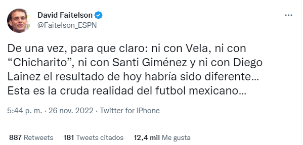 ¡Les dio con todo! Los fulminantes mensajes de David Faitelson por la derrota que sufrió México ante Argentina en el Mundial