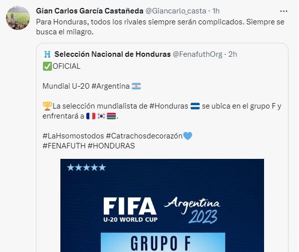 Lo que dicen los periodistas y medios sobre el grupo que le tocó a Honduras en el Mundial Sub-20: “Pudo ser peor”