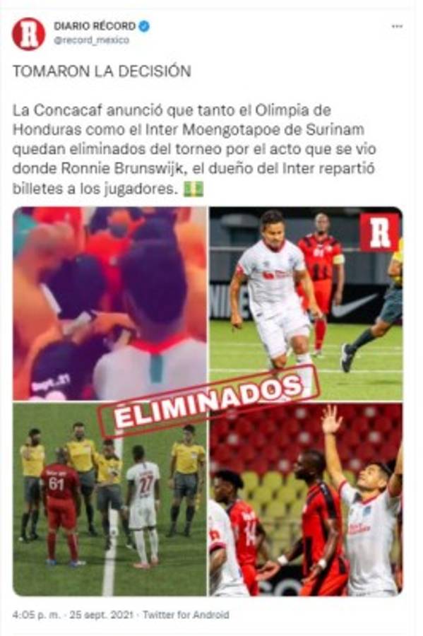 Periodistas y prensa internacional sobre el escándalo de Olimpia en la Concacaf: ''Salió cara la bromita de los 100 dólares''