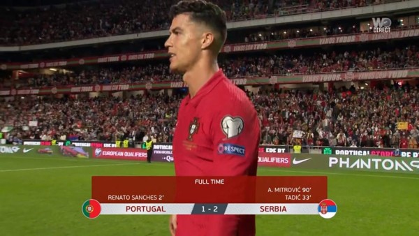Está hundido: La frustración de Cristiano Ronaldo tras ser enviado al repechaje con Portugal; Serbia silenció Lisboa