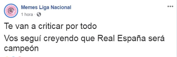 Divertidos memes atacan al Real España y Rony Martínez, Olimpia es alabado