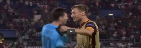 VIDEO: El emotivo abrazo entre Lionel Messi con Francesco Totti