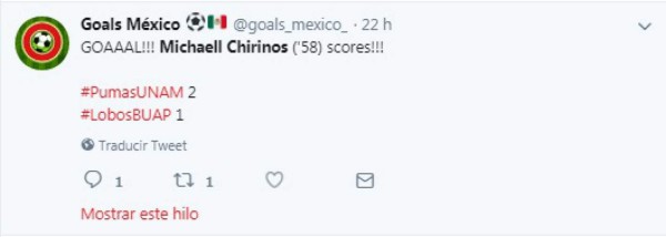 Lo que dicen los medios mexicanos tras el gol de Michaell Chirinos