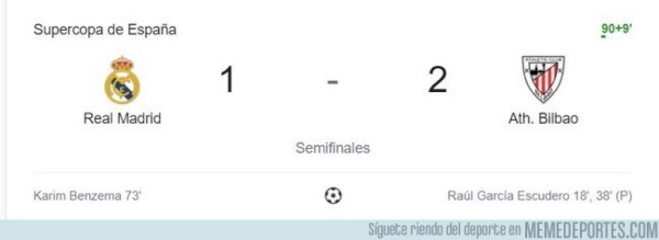 Muy crueles: los memes destrozan al Real Madrid por quedar eliminado de la Supercopa de España