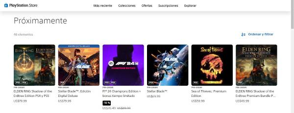 Stellar Blade es lo más preordenado de PlayStation Store, solo debajo de Elden Ring Edición SOTE