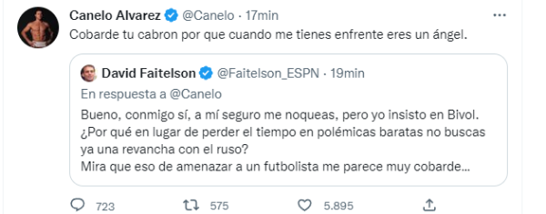 La fuerte discusión en Twitter.