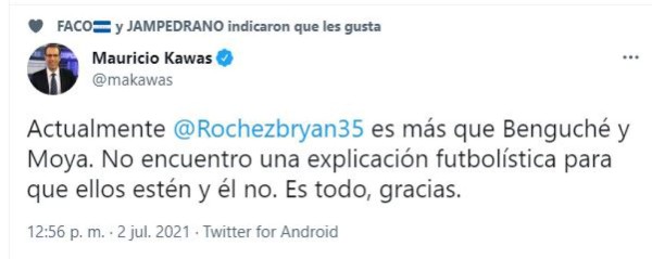 Controversia por ausencia de Kervin Arriaga en la 'H': 'No sabía que era un crack insustituible'