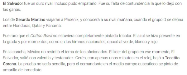'Un equipo infame y no espantan a nadie': prensa y periodistas mexicanos arrementen tras el sufrido triunfo contra El Salvador &nbsp;&nbsp;