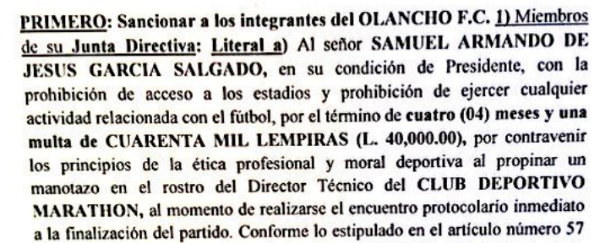 Samuel García no podrá entra al estadio en cuatros meses.