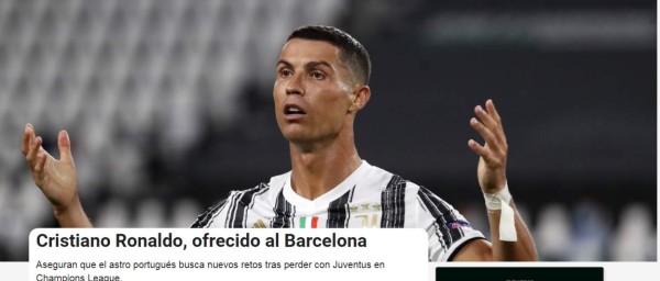 Cristiano Ronaldo y Messi juntos, un sueño de toda la vida: La prensa mundial sobre el bombazo de CR7 al Barcelona