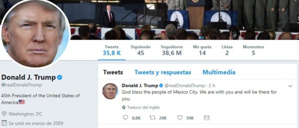 ¡Ojo! Famosos, deportistas e incluso Donald Trump envían sus mensajes de solidaridad a México