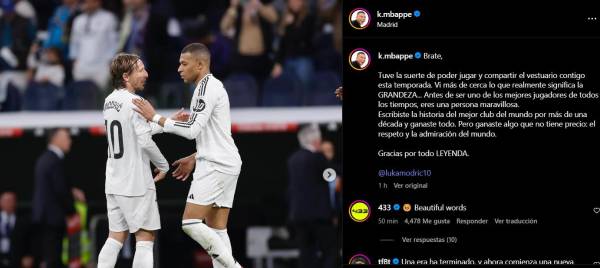 Mbappé se derrite y Marcelo muestra su tristeza tras el adiós de Modric: El corazón duele; vi de cerca lo que significa la grandeza