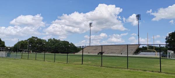 La cancha donde Honduras iba a jugar contra Barbados ayer domingo.