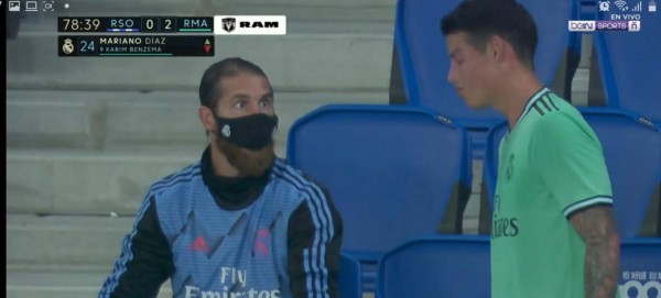 Duro regreso de James Rodríguez, la amargura de Ramos y Real Madrid nuevo líder en España