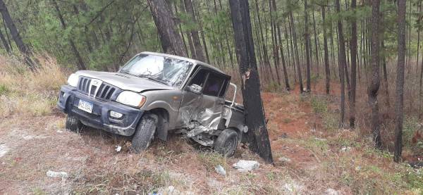 Ramón Maradiaga, técnico del Platense, sufre accidente de transito en el sector de Zambrano; tiene heridas leves