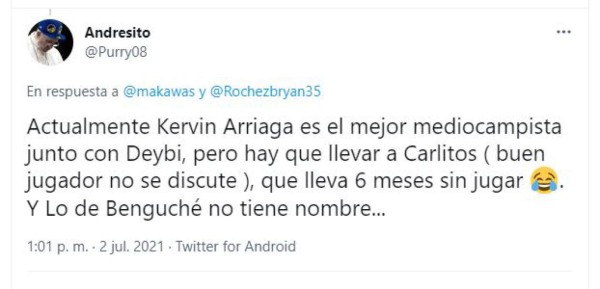 Controversia por ausencia de Kervin Arriaga en la 'H': 'No sabía que era un crack insustituible'