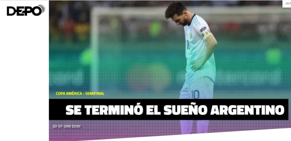 Así reaccionan los medios luego de la eliminación de Argentina ante Brasil