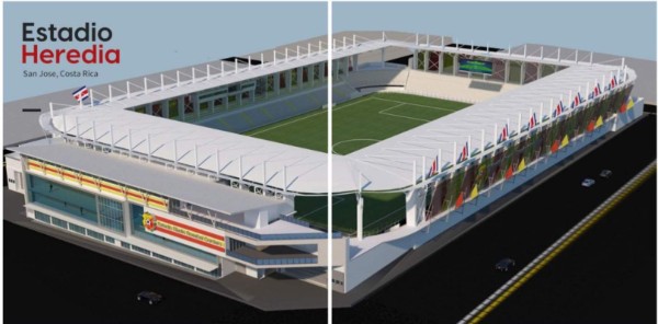 Presentan cómo quedará oficialmente el estadio de Herediano con la remodelación