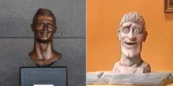 MEMES: Estatua de Cristiano en aeropuerto desata burlas en todo el mundo