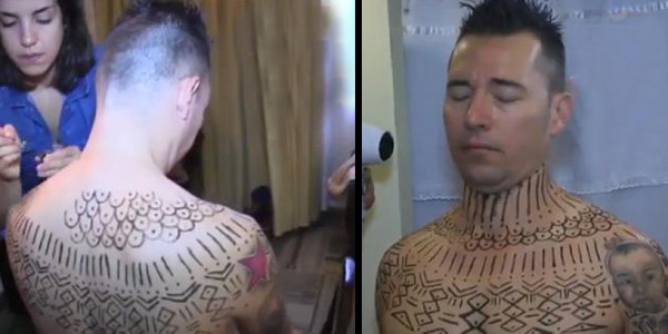 Así pintaron a Polache previo a su presentación en Viña del Mar