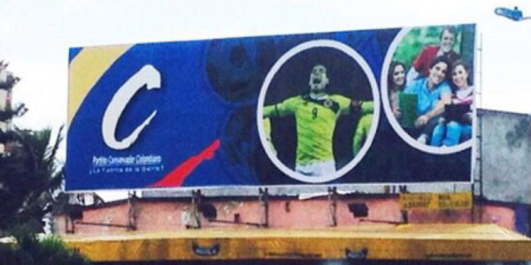 Radamel Falcao amenaza a un político de Colombia