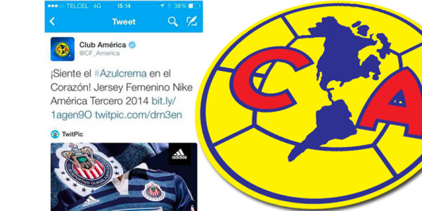 América promueve por error camiseta de las Chivas en Twitter