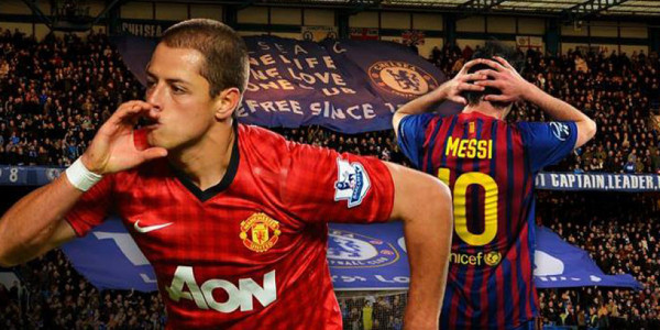 Chicharito supera a Lionel Messi cuando enfrentan al Chelsea