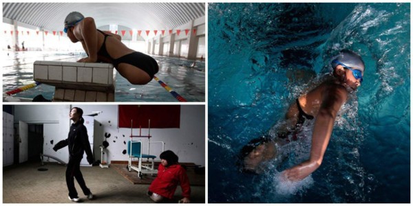 REPORTAJE: La increíble historia de una niña china, sin piernas y campeona de natación