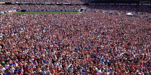 Estados Unidos-Bélgica se vio en estadios de béisbol y fútbol americano