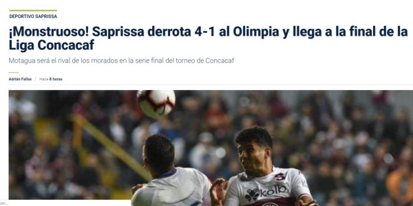 ¡Terrorífica! Prensa de Costa Rica y El Salvador destrozan al Olimpia y Alianza
