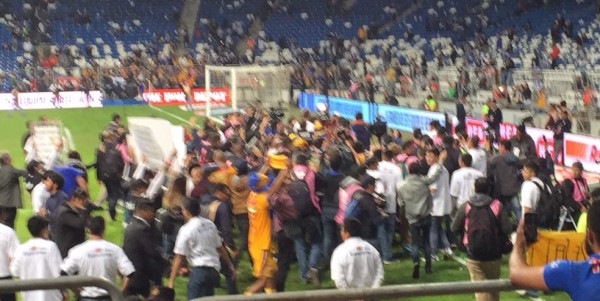 Celebración de Tigres tras ser campeón de la Liga Mx